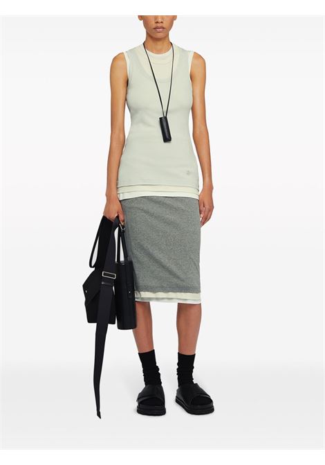 Grey, beige and white layered cotton tank top Jil sander - women JIL SANDER | J40FV0106JTN356961